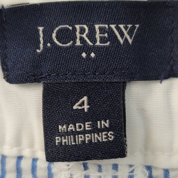 J Crew Women's Shorts Blue & White Size 4 - Picture 3 of 9